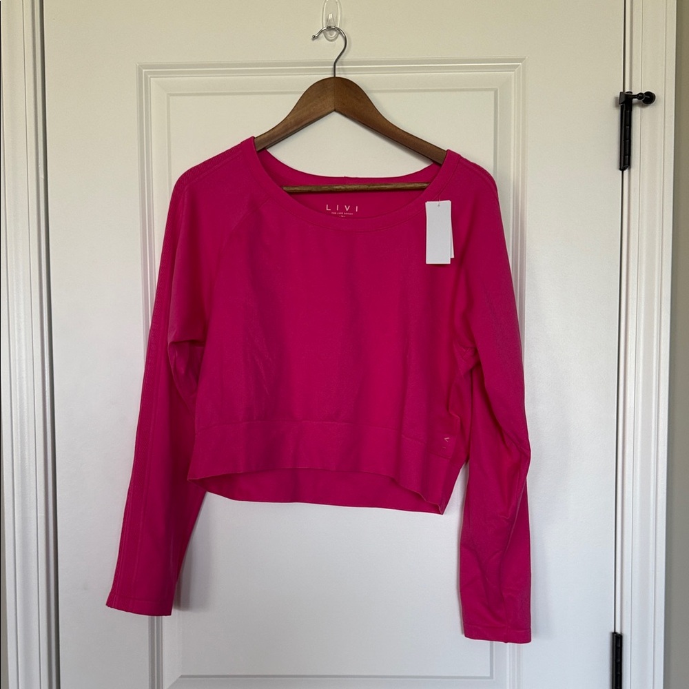Athletic Long Sleeve Crop Top